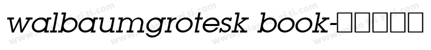 walbaumgrotesk book字体转换